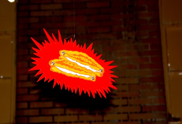 Small Grilled Cheese Sandwich, about 8" tall.